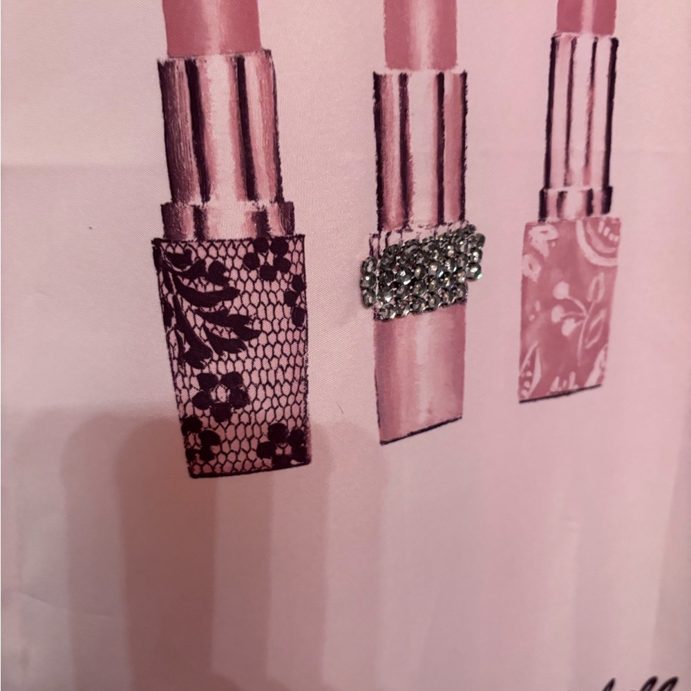 Elegant Fashion Shower Curtain - Pink and Black - Picture 5 of 9